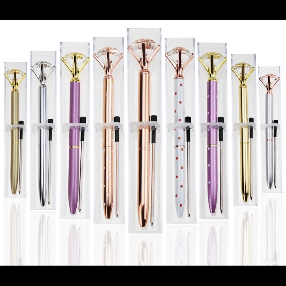 Single Big Crystal Diamond Ballpoint Pen